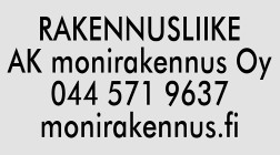 AK monirakennus Oy logo